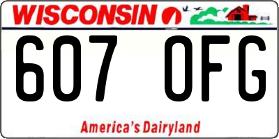 WI license plate 607OFG