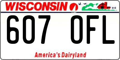 WI license plate 607OFL
