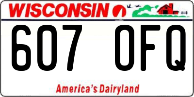 WI license plate 607OFQ