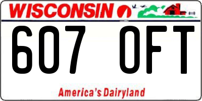 WI license plate 607OFT