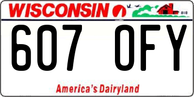 WI license plate 607OFY
