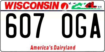 WI license plate 607OGA