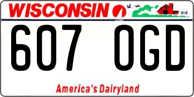 WI license plate 607OGD