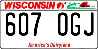 WI license plate 607OGJ