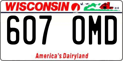 WI license plate 607OMD