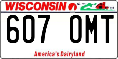 WI license plate 607OMT
