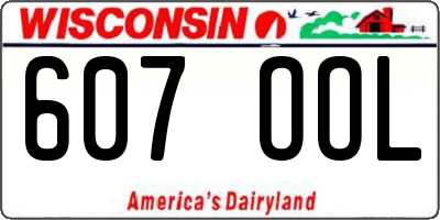 WI license plate 607OOL