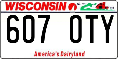 WI license plate 607OTY