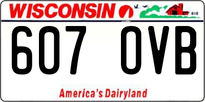 WI license plate 607OVB