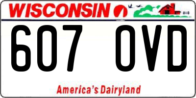 WI license plate 607OVD