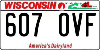 WI license plate 607OVF