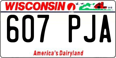WI license plate 607PJA