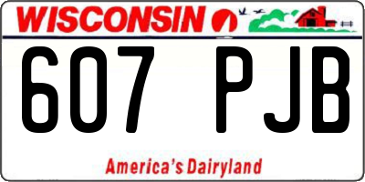 WI license plate 607PJB