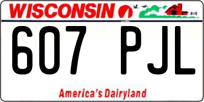 WI license plate 607PJL