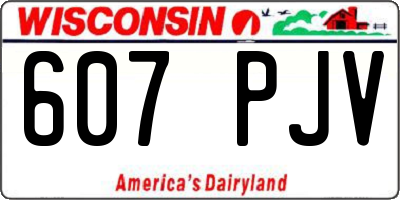 WI license plate 607PJV