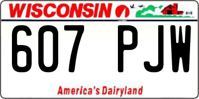 WI license plate 607PJW