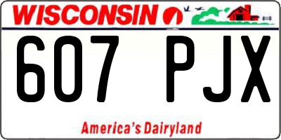 WI license plate 607PJX