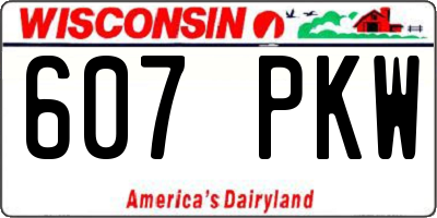 WI license plate 607PKW