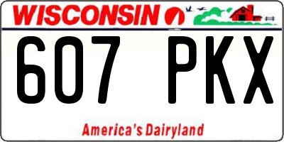 WI license plate 607PKX