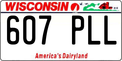 WI license plate 607PLL