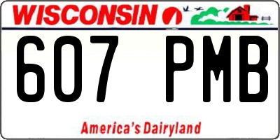 WI license plate 607PMB