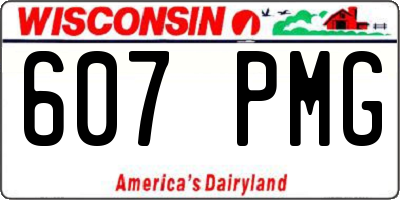 WI license plate 607PMG