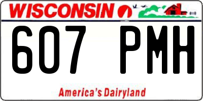 WI license plate 607PMH