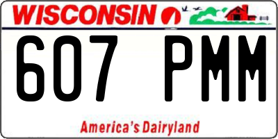 WI license plate 607PMM