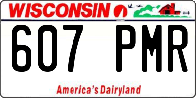 WI license plate 607PMR