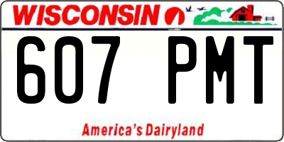 WI license plate 607PMT