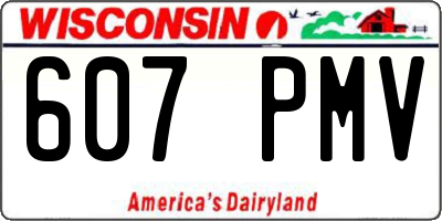 WI license plate 607PMV