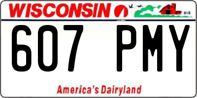 WI license plate 607PMY