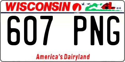 WI license plate 607PNG