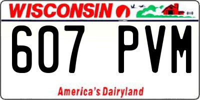 WI license plate 607PVM