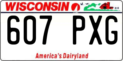 WI license plate 607PXG