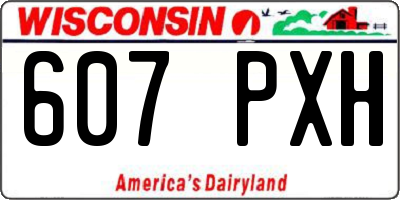 WI license plate 607PXH