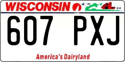 WI license plate 607PXJ