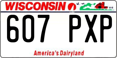WI license plate 607PXP