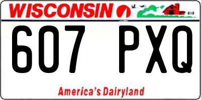 WI license plate 607PXQ