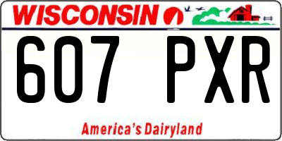 WI license plate 607PXR
