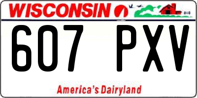WI license plate 607PXV