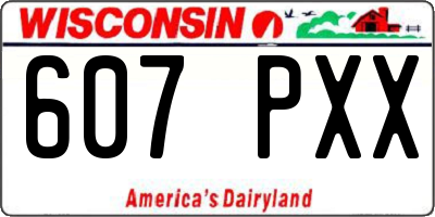 WI license plate 607PXX