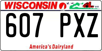 WI license plate 607PXZ