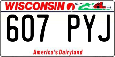 WI license plate 607PYJ