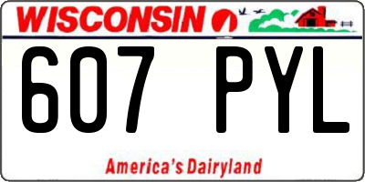 WI license plate 607PYL