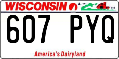 WI license plate 607PYQ