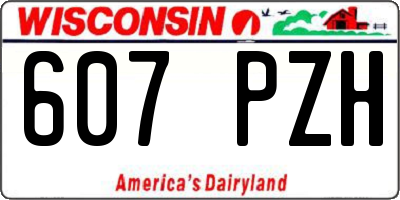 WI license plate 607PZH