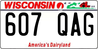 WI license plate 607QAG