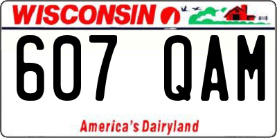 WI license plate 607QAM