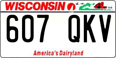 WI license plate 607QKV